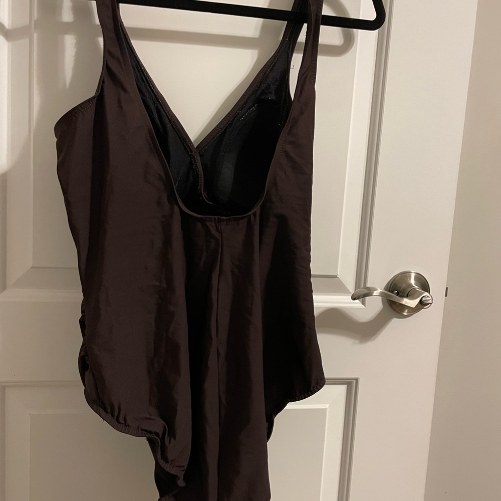 Elegant dark brown one piece swimsuit. - Picture 2 of 3